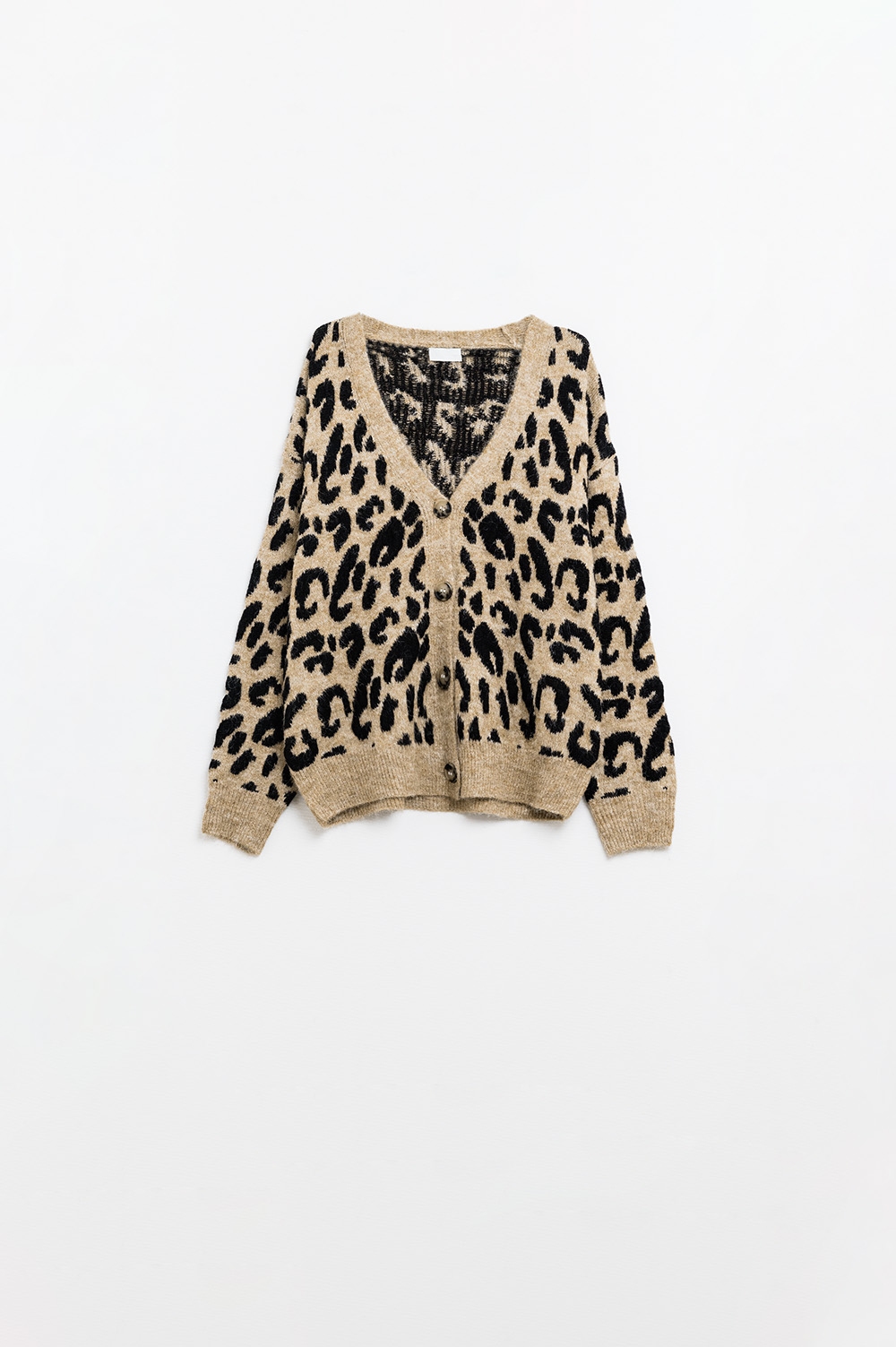 chaqueta de punto suave con estampado de leopardo chaqueta de punto suave con estampado de leopardo
