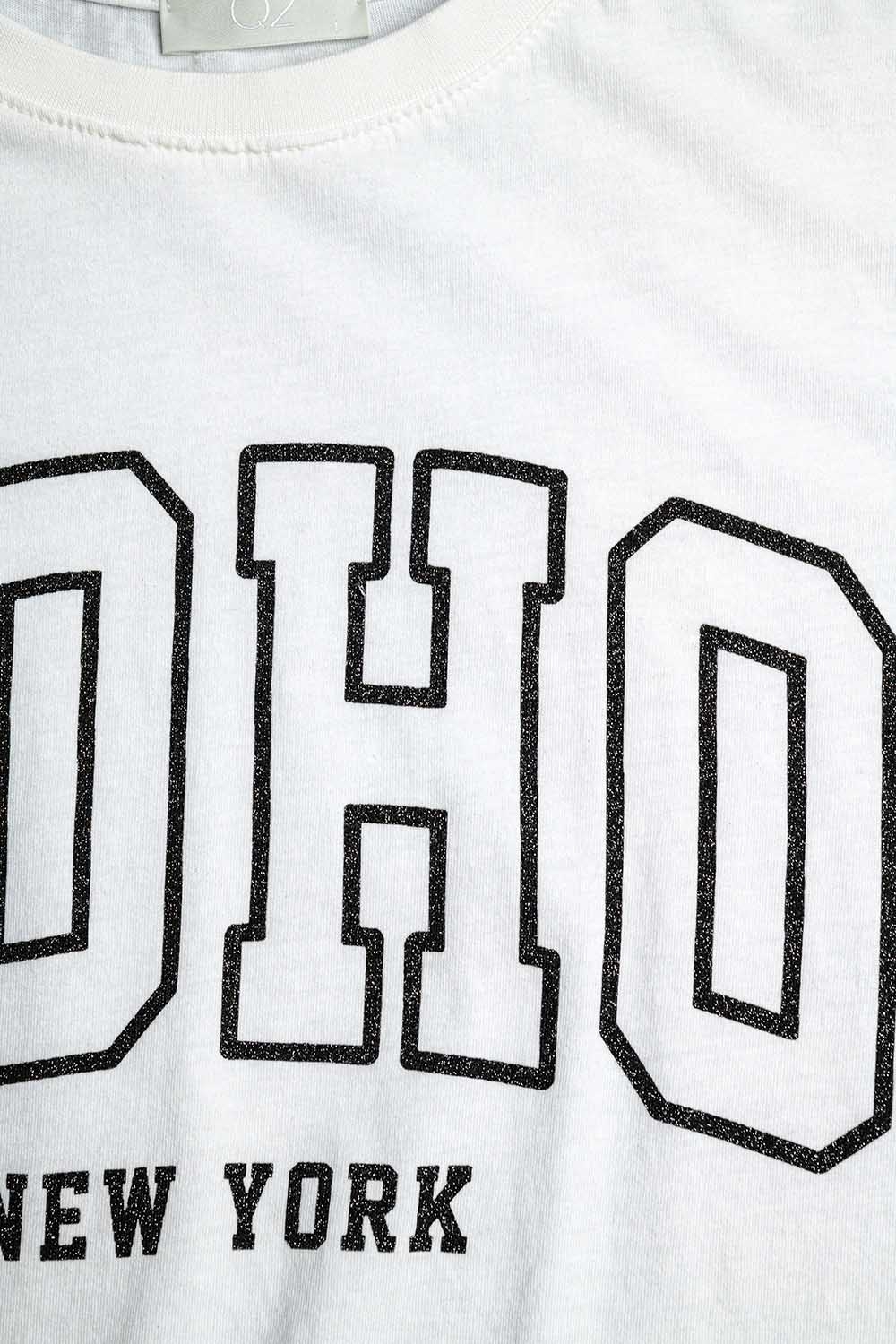 Camiseta blanca oversize con Soho New York en la parte delantera Camiseta blanca oversize con Soho New York en la parte delantera