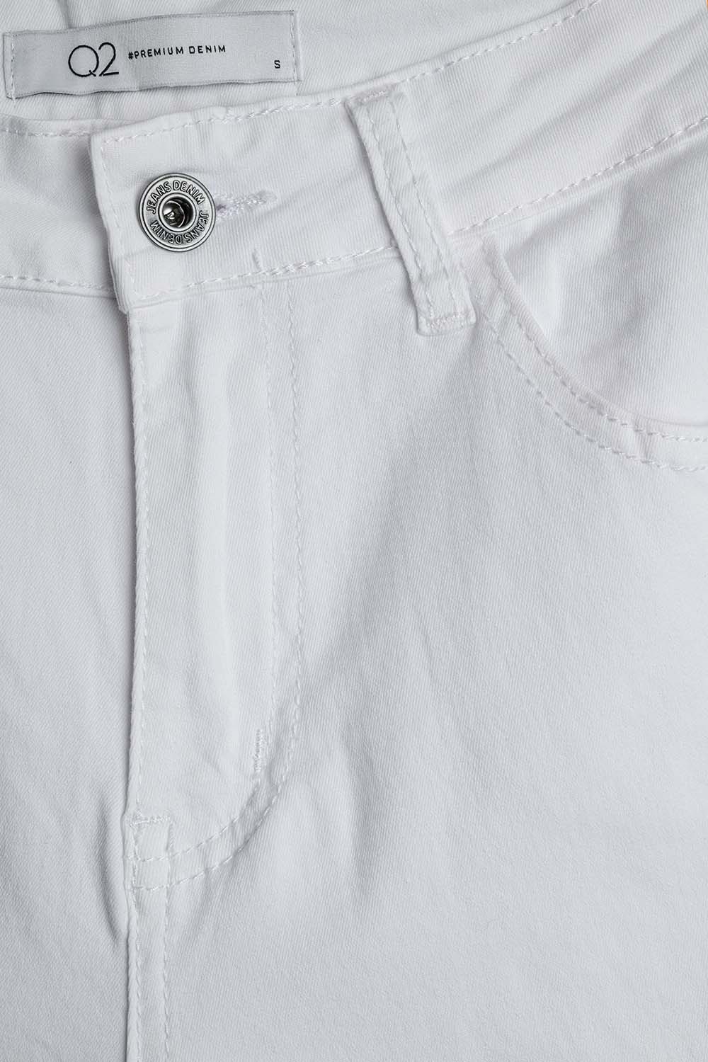 Pantalones Blancos Rectos de Pierna Ancha Pantalones Blancos Rectos de Pierna Ancha