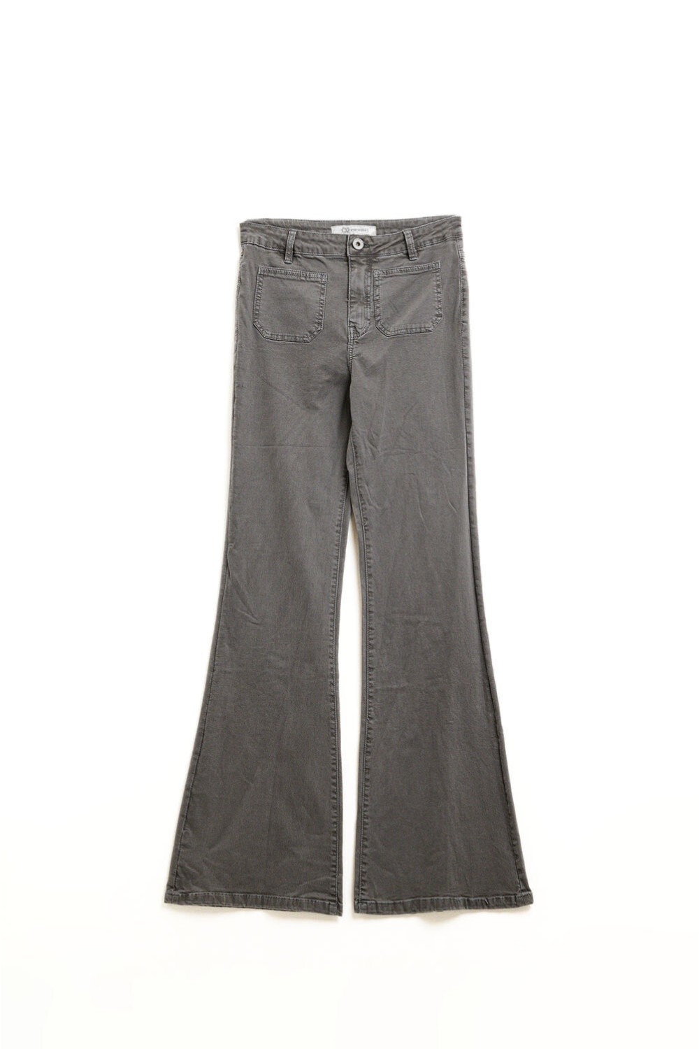 Skinny Flared Jeans Gris Oscuro Con Bolsillo Delantero Skinny Flared Jeans Gris Oscuro Con Bolsillo Delantero
