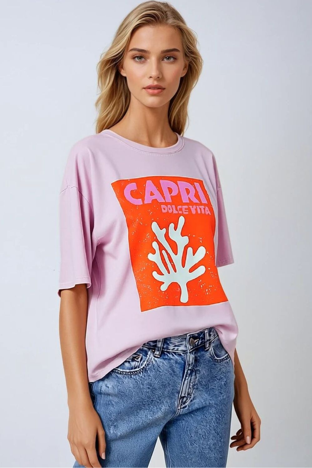 Camiseta Dolce Vita Capri Rosa Beb&eacute; Hecha en Italia