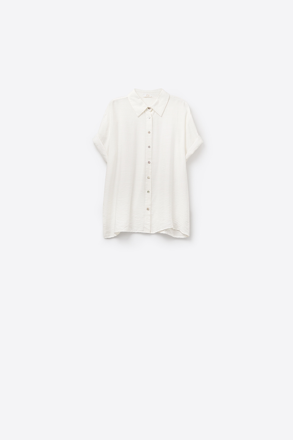 Blusa de manga corta en blanco Blusa de manga corta en blanco