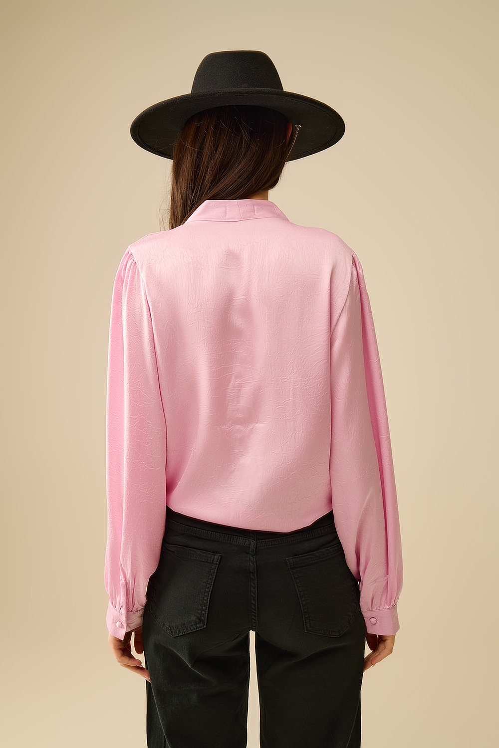 Camisa Corta En rosa Con nudo Camisa Corta En rosa Con nudo