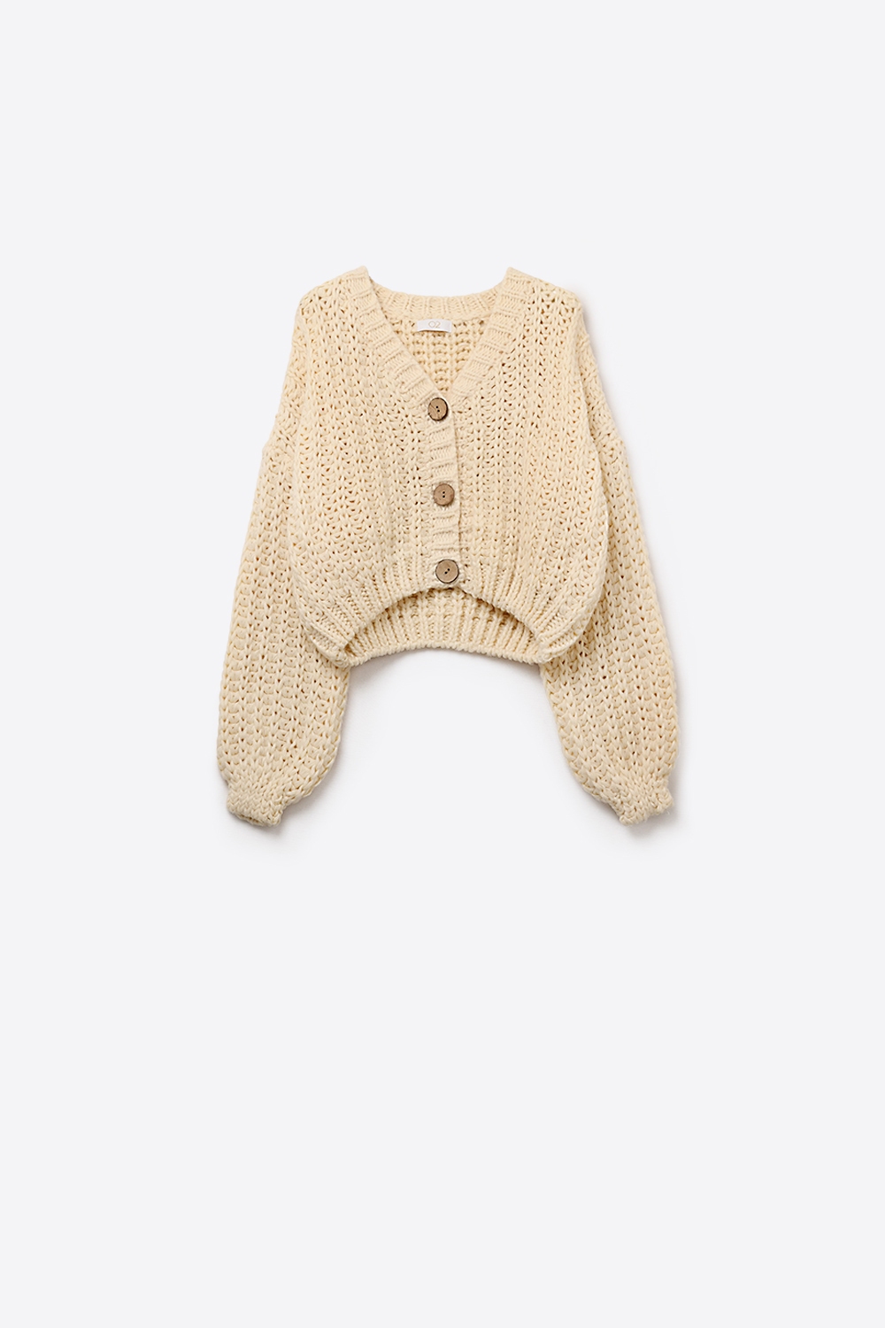 Chaqueta de punto grueso en beige Chaqueta de punto grueso en beige