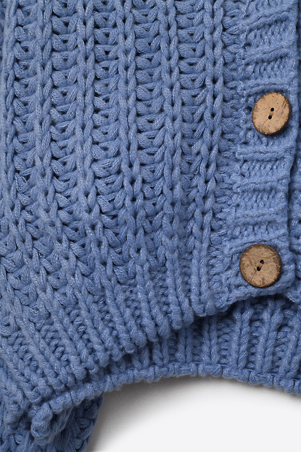 Chaqueta de punto abierto Chunky Cardigan En azul