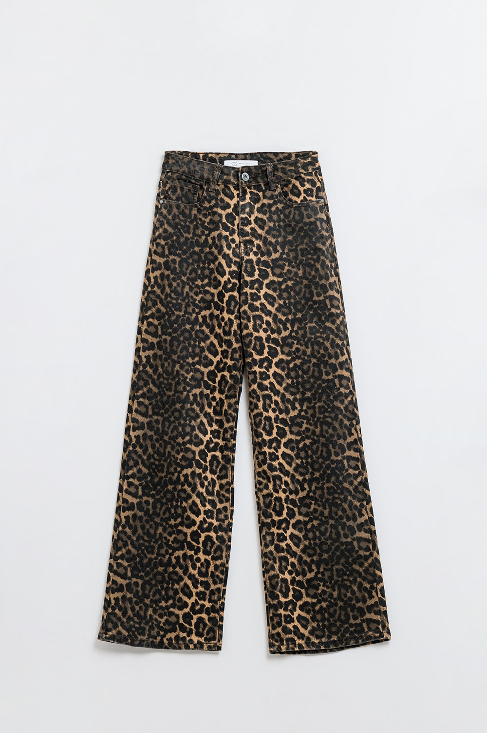 Vaqueros rectos con estampado de leopardo Vaqueros rectos con estampado de leopardo