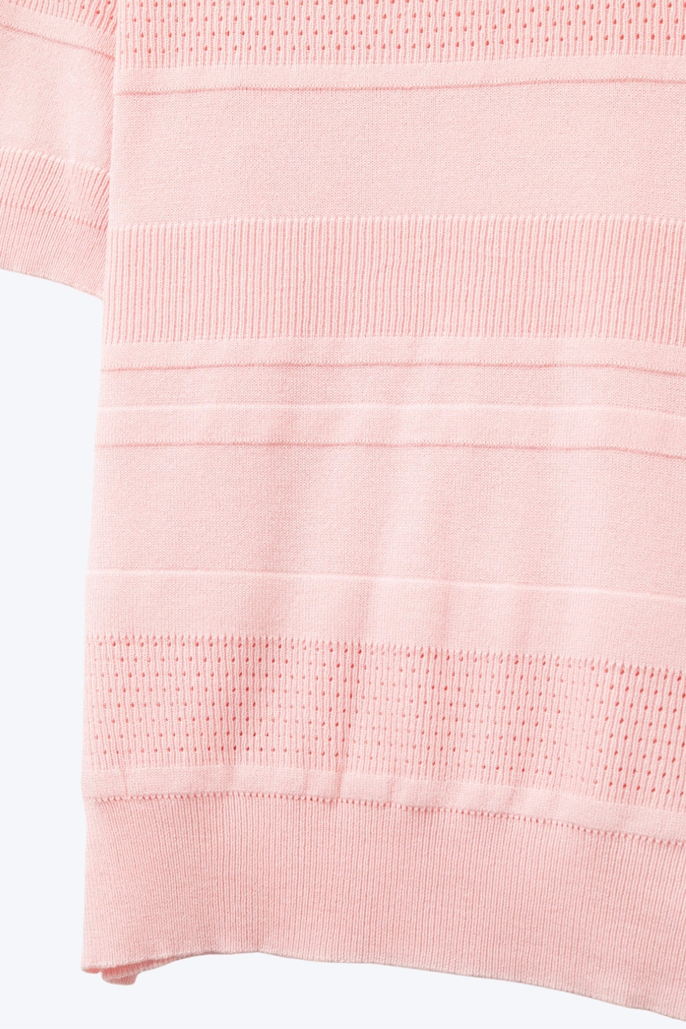 Jersey de punto a rayas texturizado en rosa