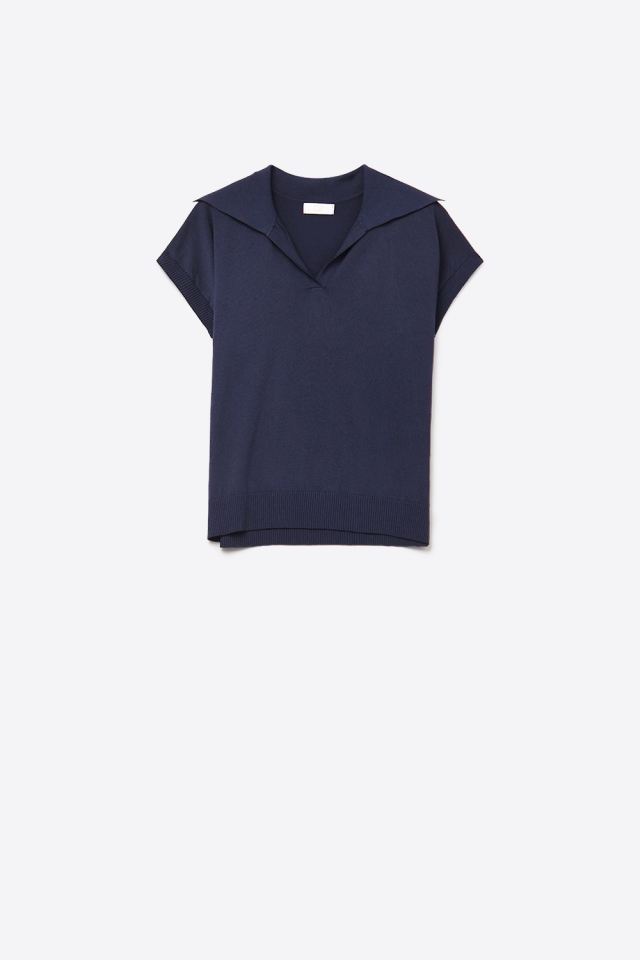 SU&Eacute;TER DE CUELLO DE POLO DE MANGA CORTA