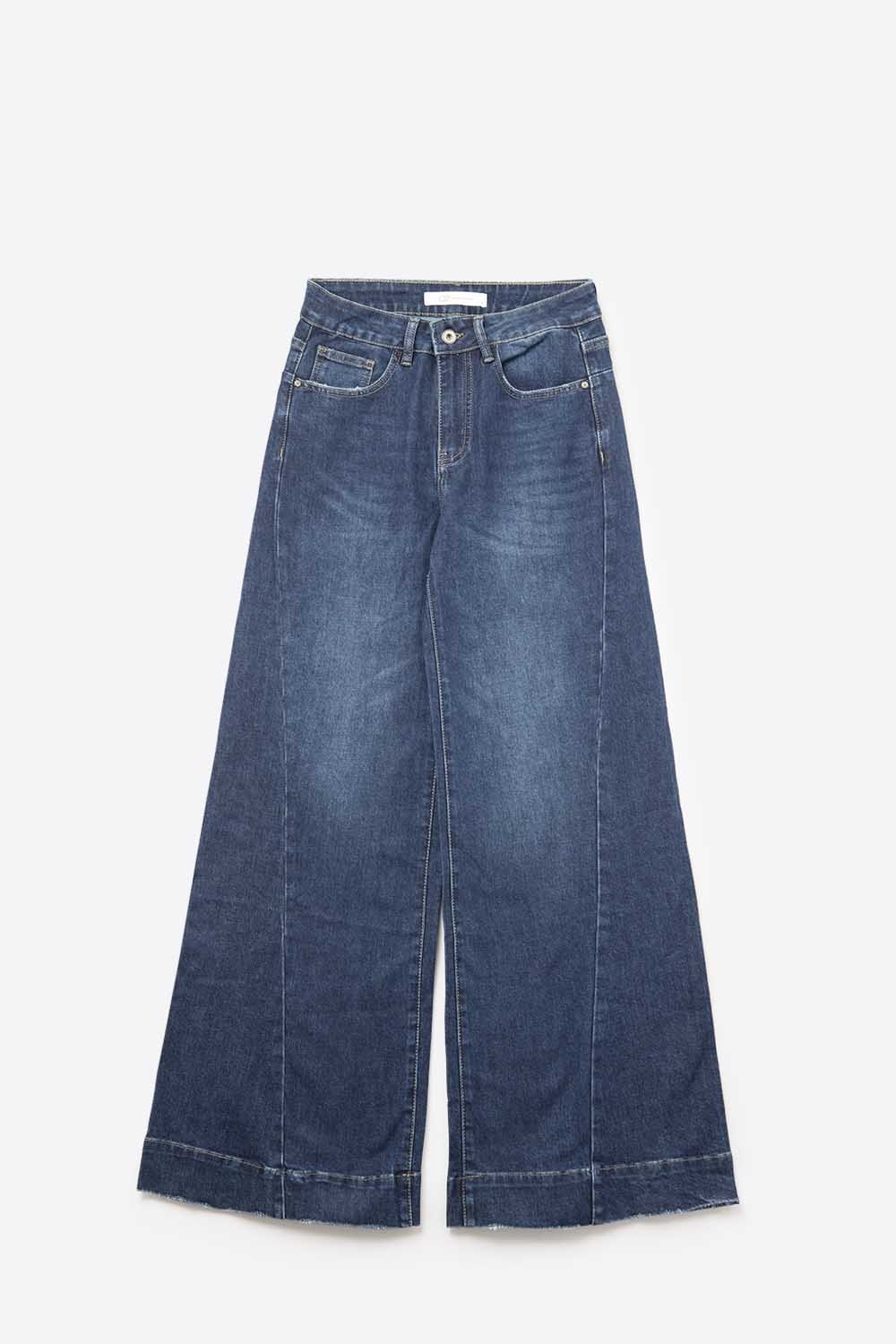 Pantalones vaqueros azul oscuro con pierna extra ancha