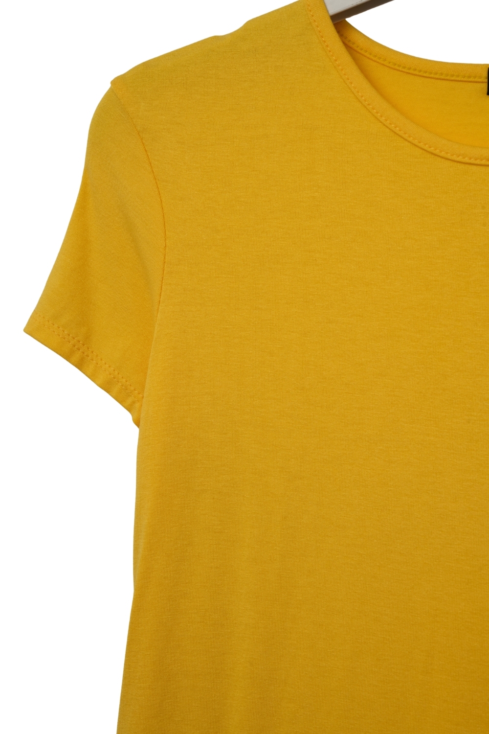 Camiseta amarillo vibrante con cuello redondo Camiseta amarillo vibrante con cuello redondo