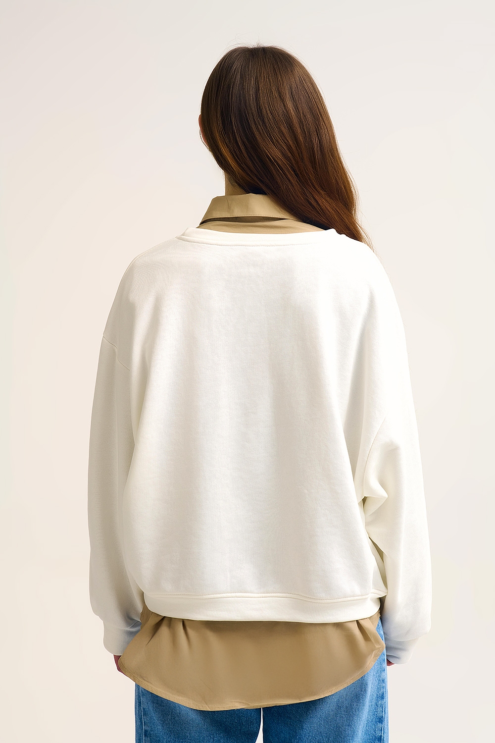 Sudadera Côte d'Azur Crema Bordada Sudadera Côte d'Azur Crema Bordada