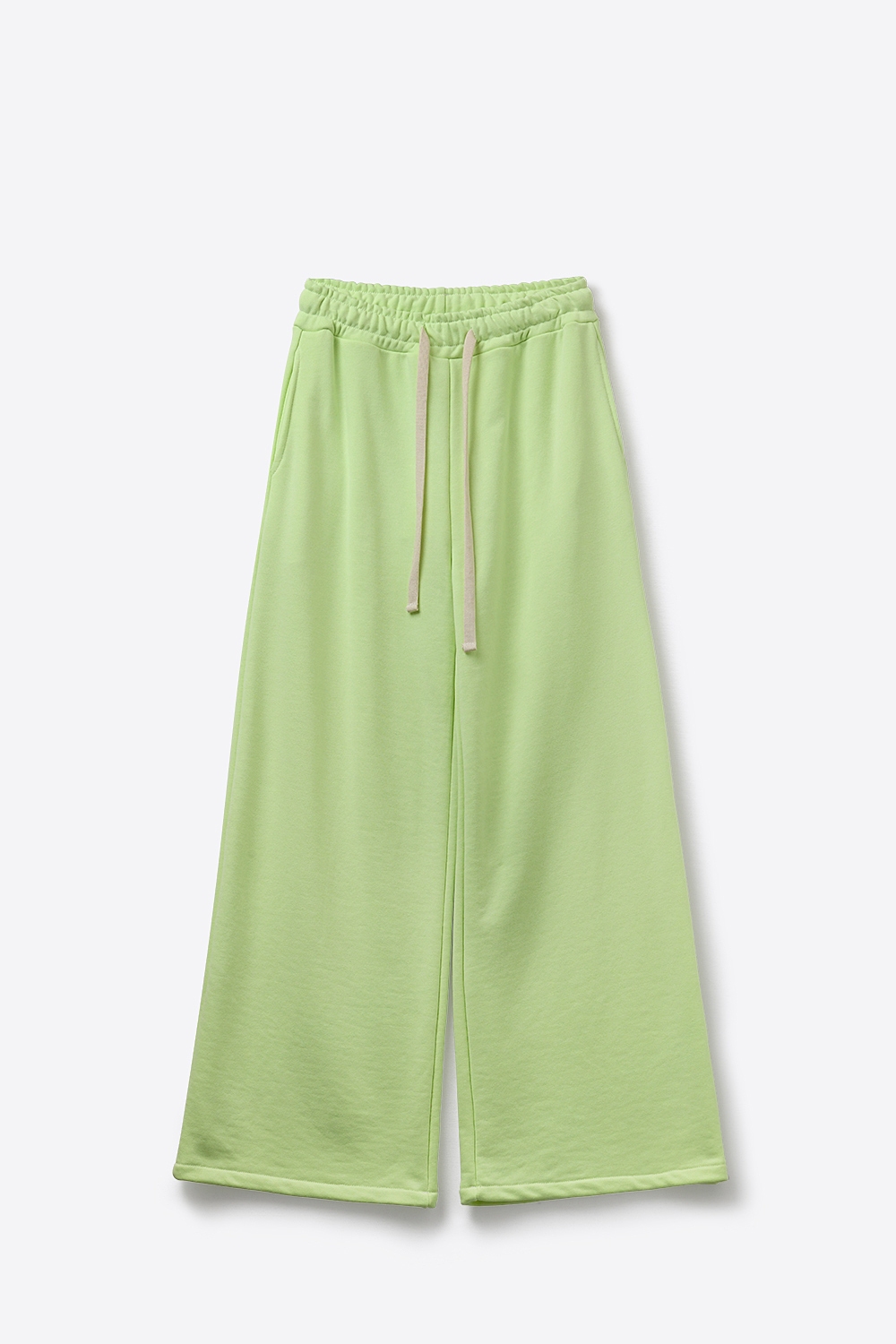 Pantalón de chándal Straiht Fit de punto verde con cintura elástica y lazo Pantalón de chándal Straiht Fit de punto verde con cintura elástica y lazo