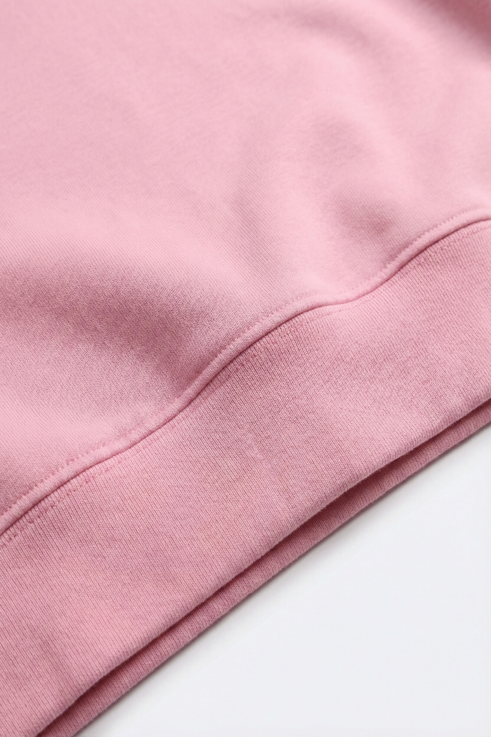 Sudadera básica con cuello redondo y hombros caídos en rosa Sudadera básica con cuello redondo y hombros caídos en rosa