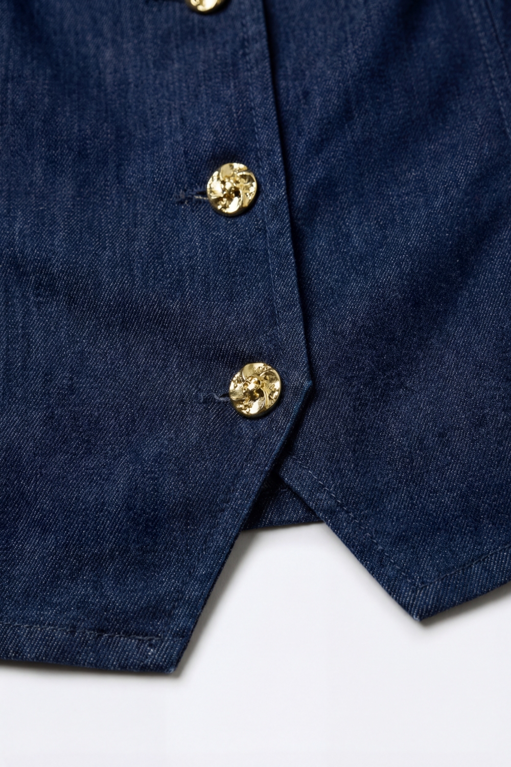 Conjunto de Chaleco sin Mangas con Botones al Frente y Pantalones de Pierna Ancha