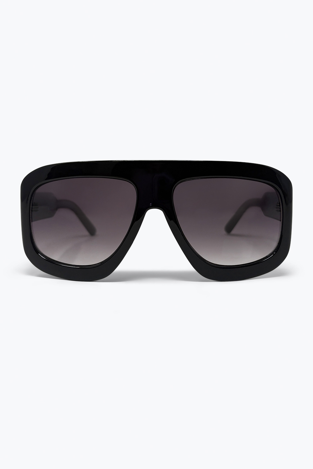 Gafas de Sol con Montura Cuadrada Oversize y Lentes Degradados en Negro