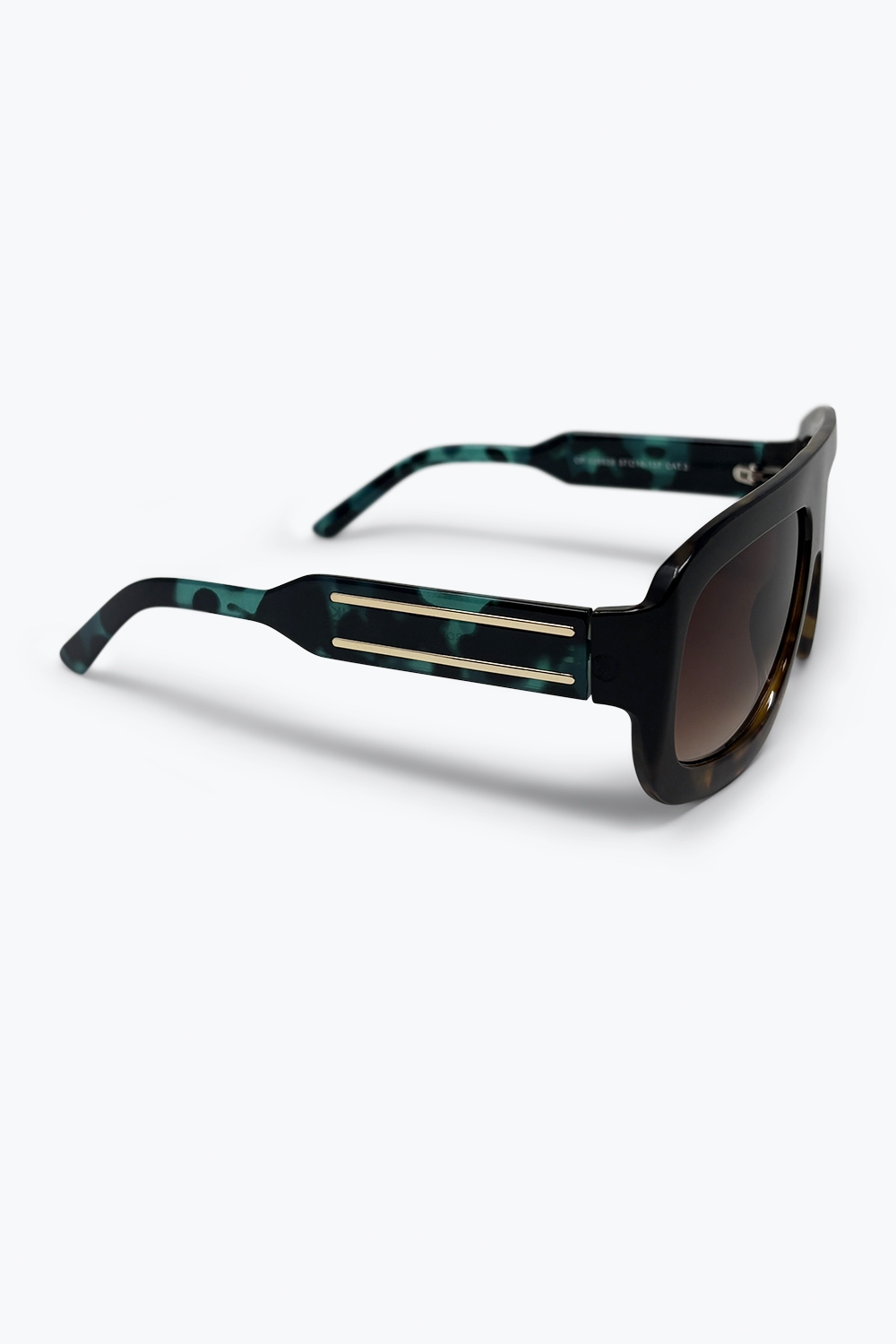 Gafas de sol con efecto de caparazón de tortuga negro y lentes degradados con montura cuadrada Gafas de sol con efecto de caparazón de tortuga negro y lentes degradados con montura cuadrada