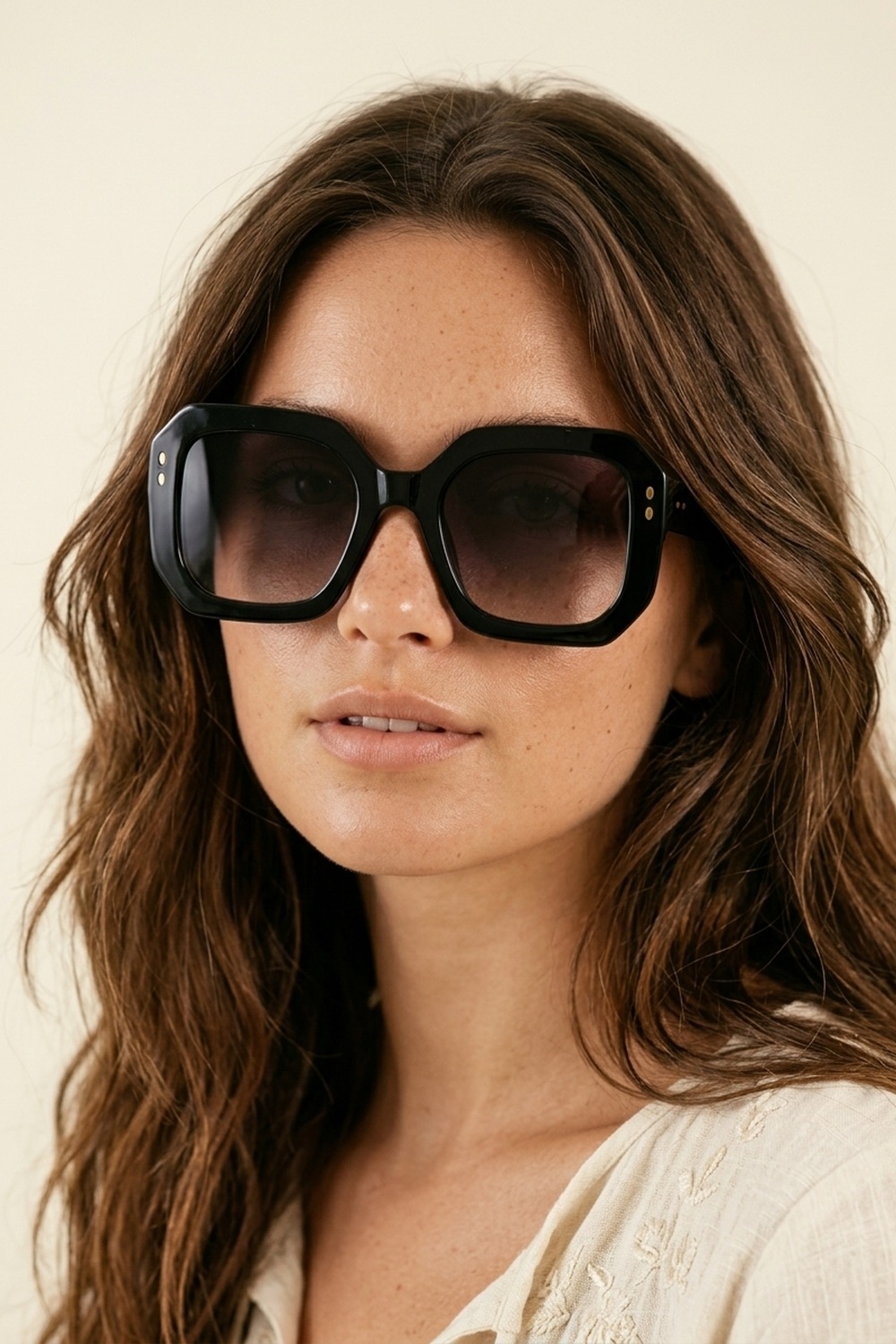 Gafas de sol negras de montura cuadrada oversize con lentes degradados Gafas de sol negras de montura cuadrada oversize con lentes degradados
