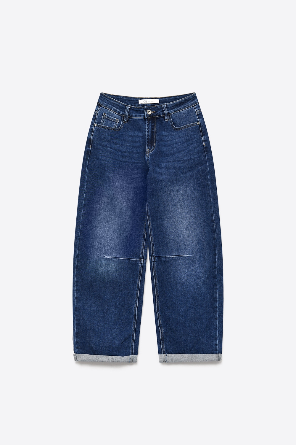 Vaqueros Basic Barrel Style en azul medio