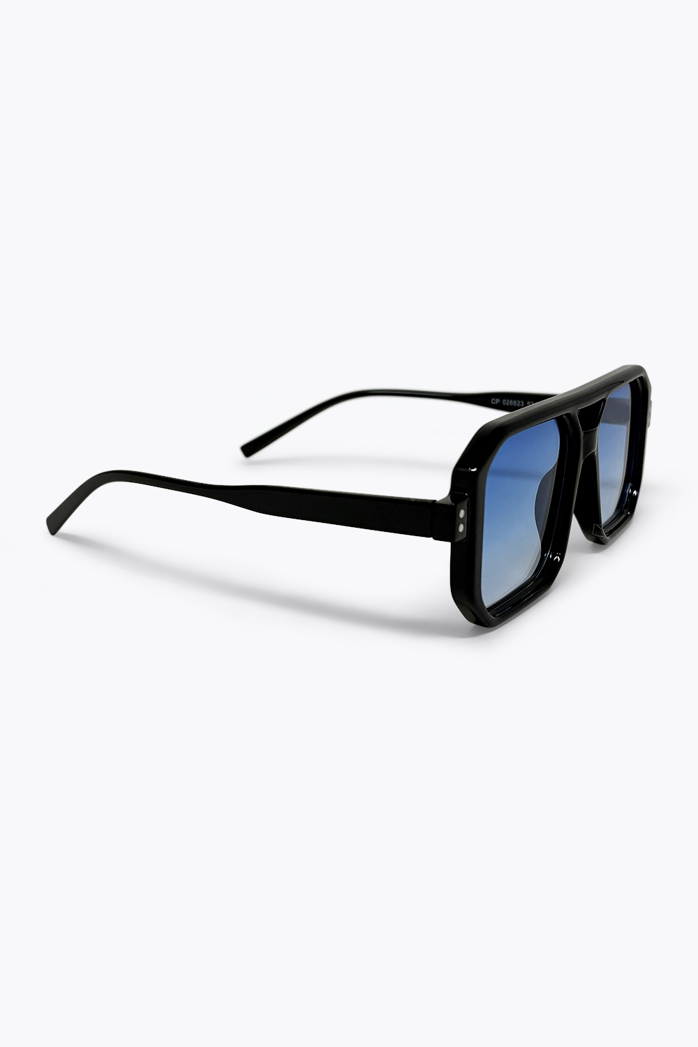 Gafas de sol con montura cuadrada oversize en negro degradado azul