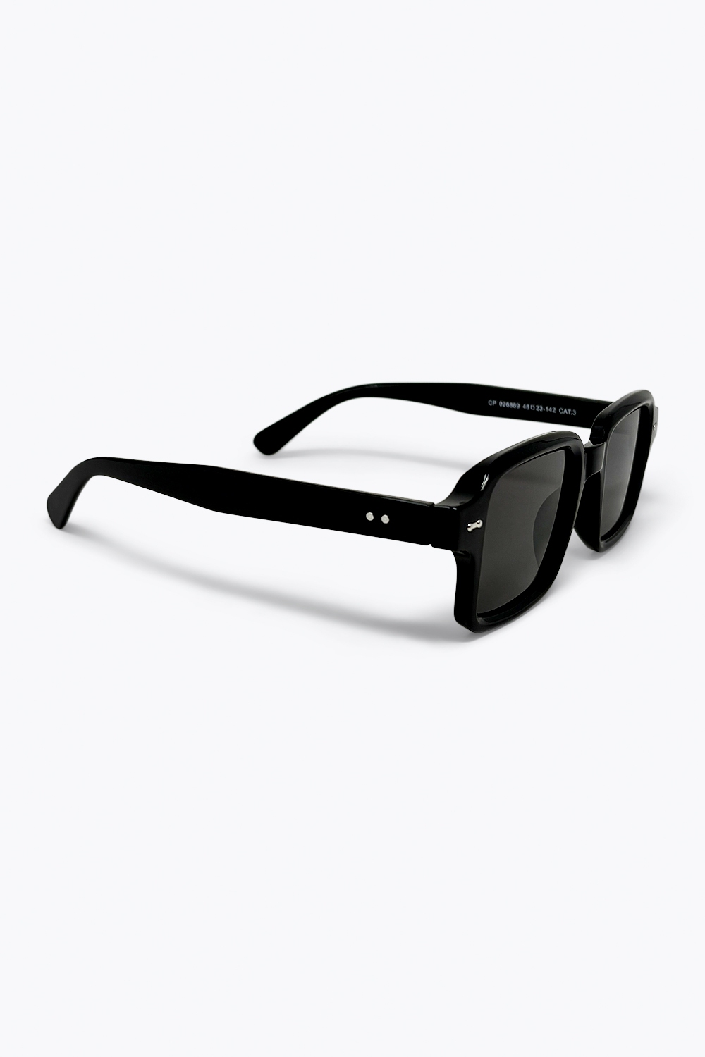 Gafas de Sol Clásicas y Gruesas con Montura Rectangular Negra Gafas de Sol Clásicas y Gruesas con Montura Rectangular Negra