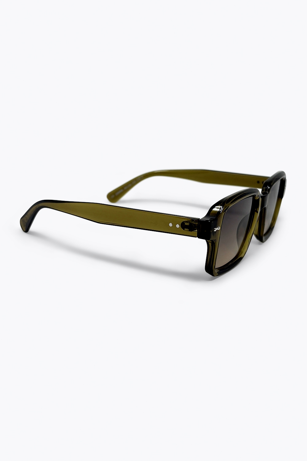 Gafas de Sol Urbanas Cuadradas con Gradiente Oliva Gafas de Sol Urbanas Cuadradas con Gradiente Oliva