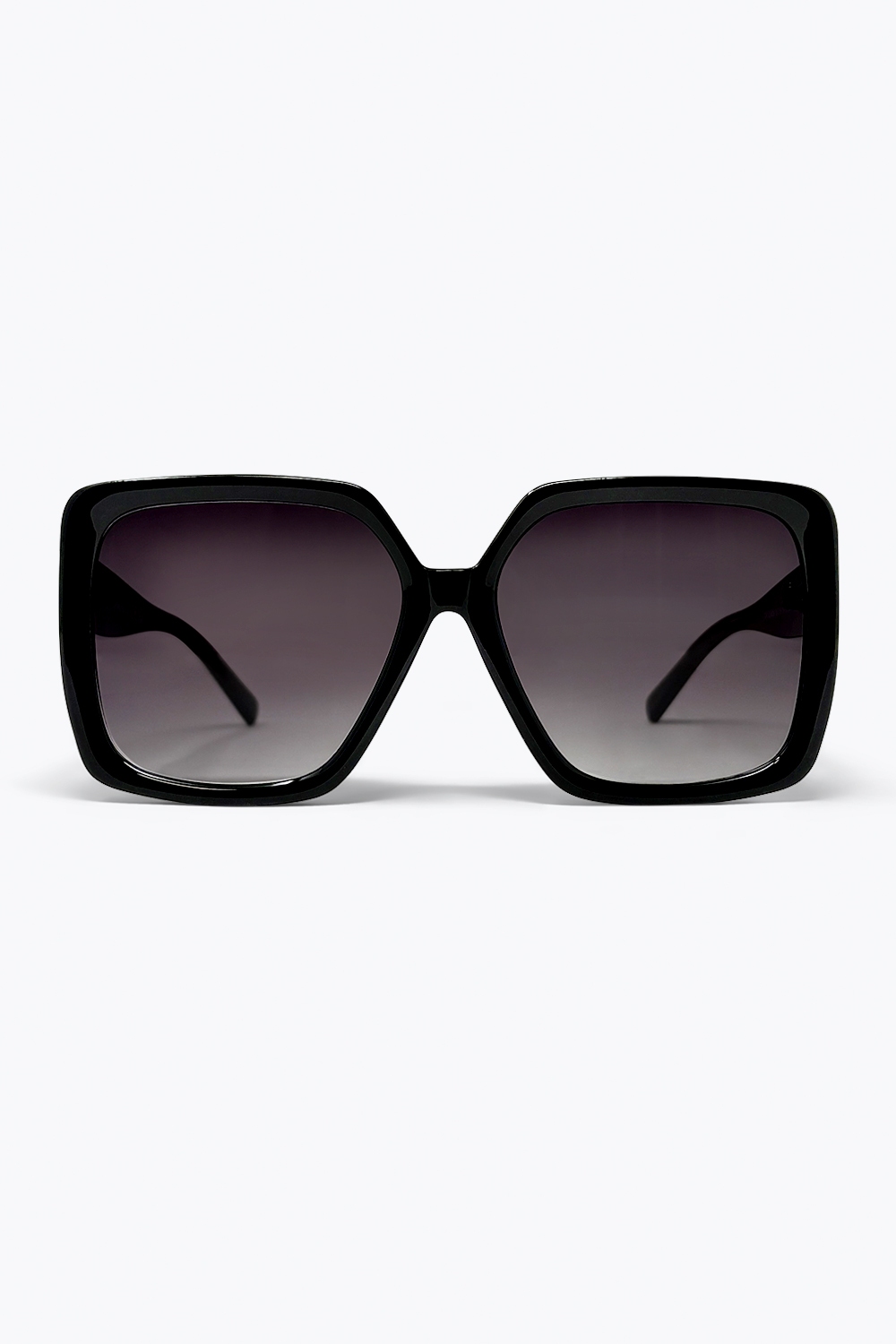 Gafas de Sol de Lente Degradado con Montura Cuadrada de Gran Tamaño en Negro Gafas de Sol de Lente Degradado con Montura Cuadrada de Gran Tamaño en Negro