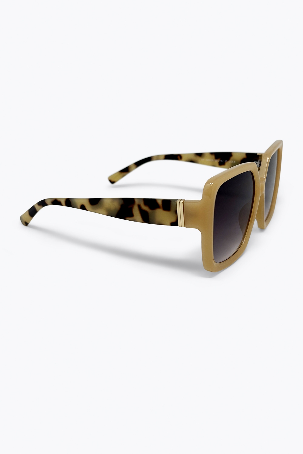 Gafas de sol oversize con marco cuadrado y lentes degradados color camel