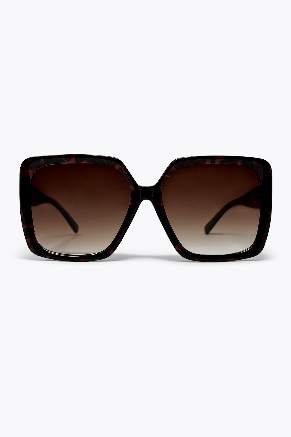 Gafas de sol con montura cuadrada oversize en carey marrón y lentes degradados Gafas de sol con montura cuadrada oversize en carey marrón y lentes degradados