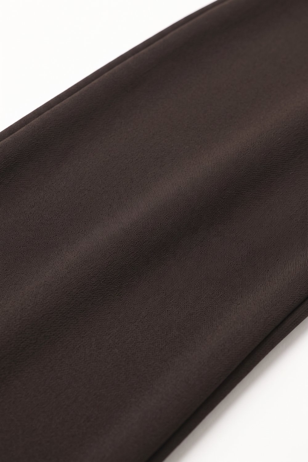 Pantalones anchos de punto el&aacute;stico color chocolate sin cinturilla