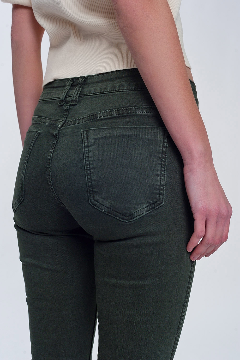 Pantalon estampado serpiente reversible en caqui Pantalon estampado serpiente reversible en caqui