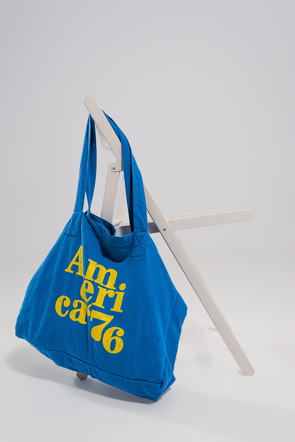 Bolso tote azul de lona AMERICA 76 Bolso tote azul de lona AMERICA 76