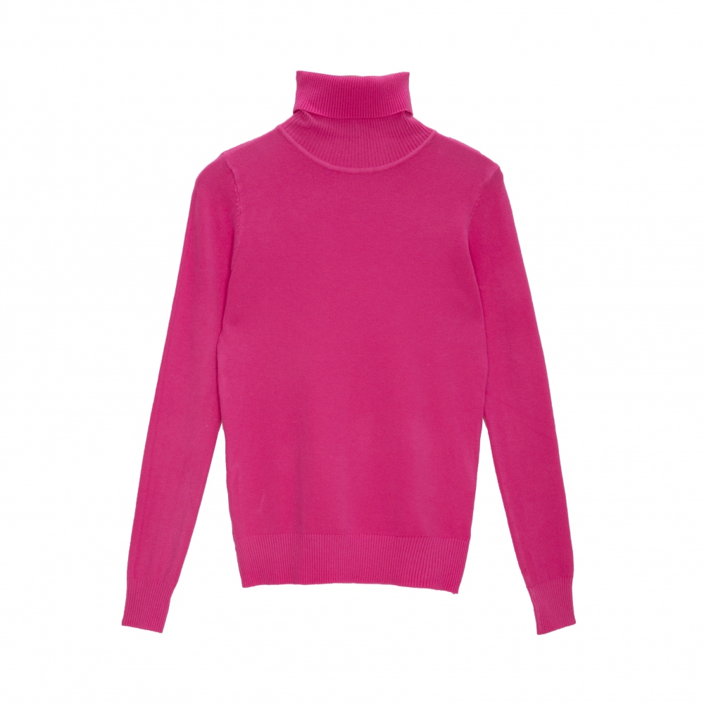 Jersey fucsia con cuello alto