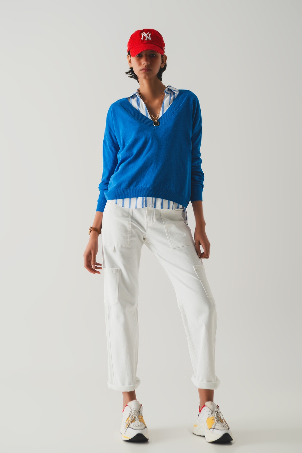 Pantalones cargo en blanco Pantalones cargo en blanco