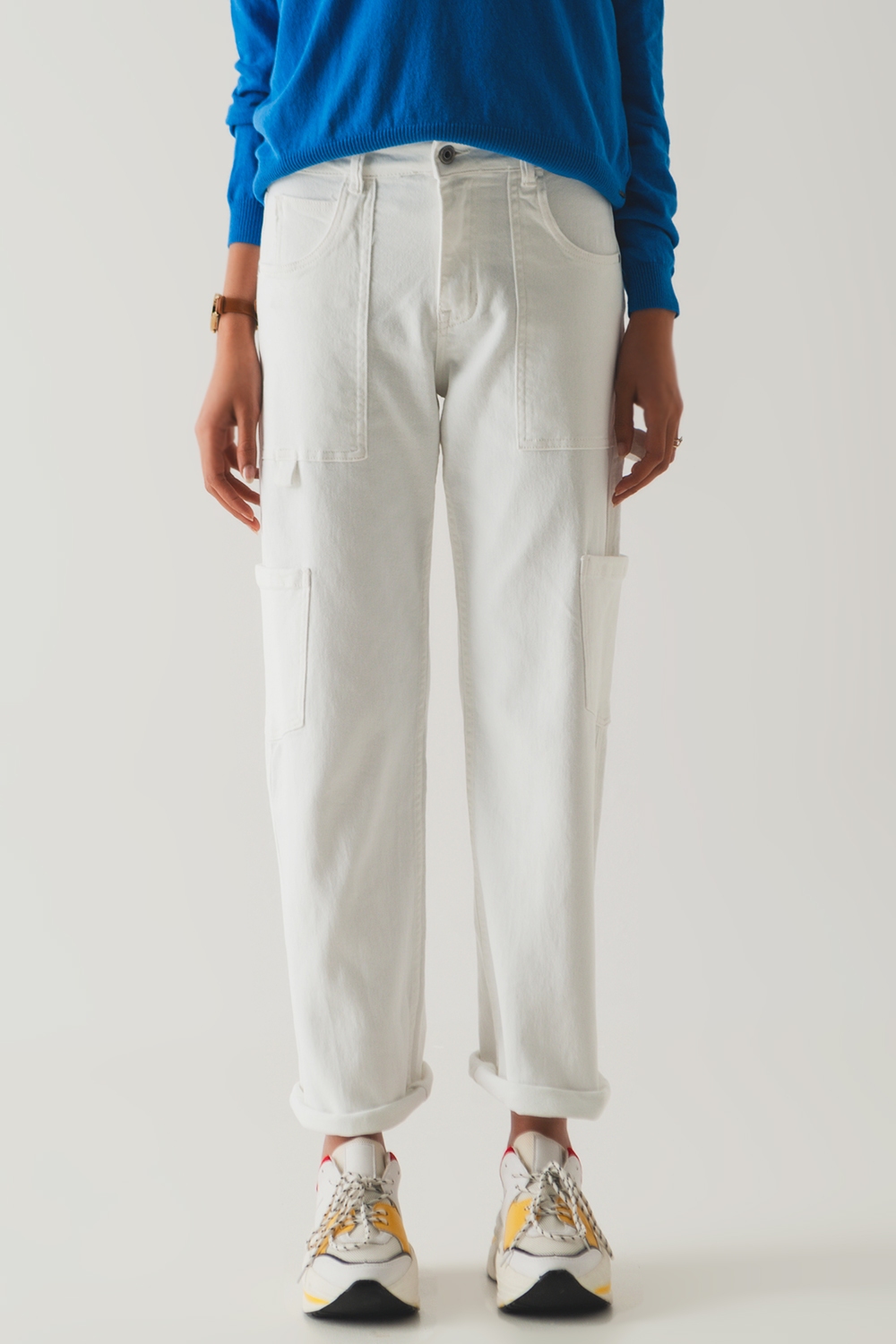 Pantalones cargo en blanco Pantalones cargo en blanco