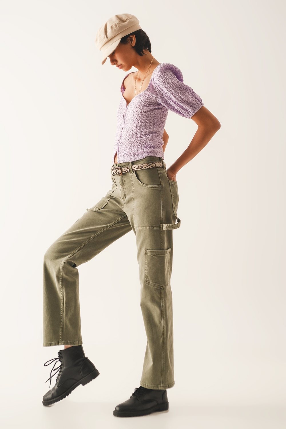 Pantalones cargo en caqui Pantalones cargo en caqui