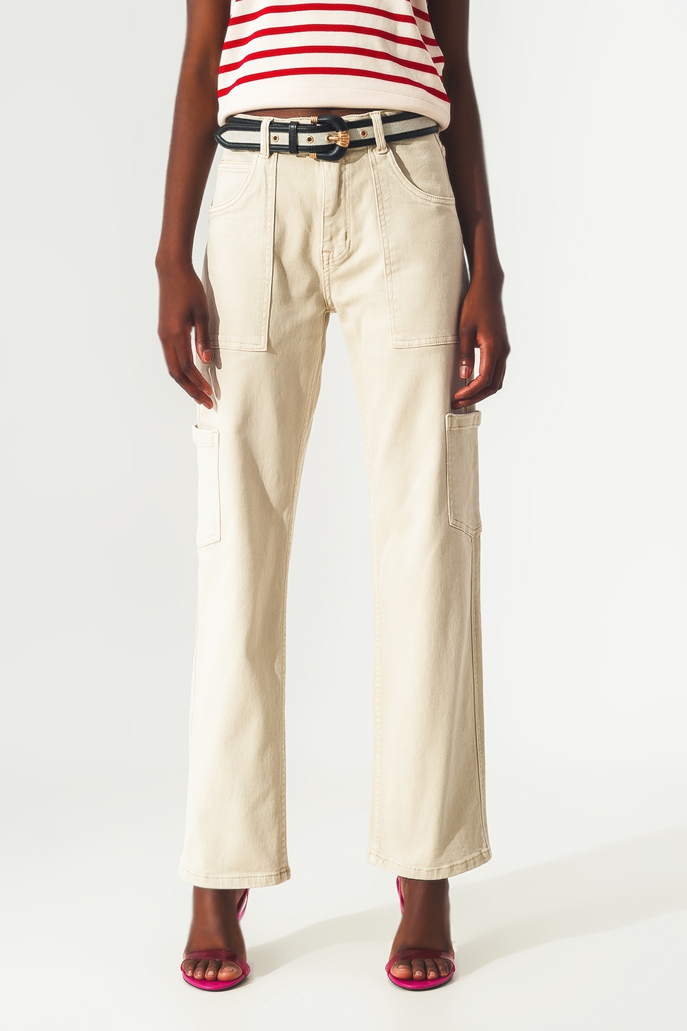 Pantalones cargo en beige Pantalones cargo en beige