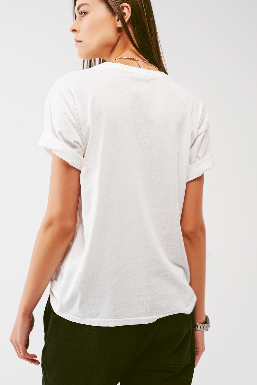 Camiseta con texto Victory en blanco Camiseta con texto Victory en blanco