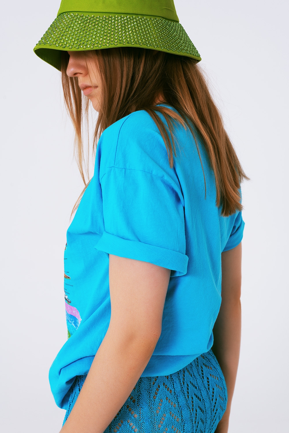 Camiseta con estampado gráfico limitaded en azul Camiseta con estampado gráfico limitaded en azul