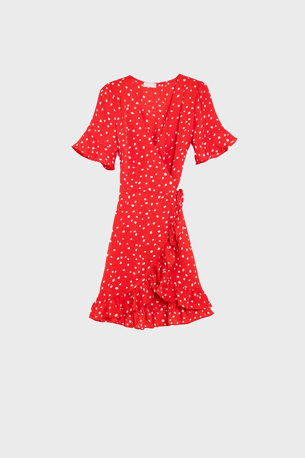 Mini vestido de motas en color rojo