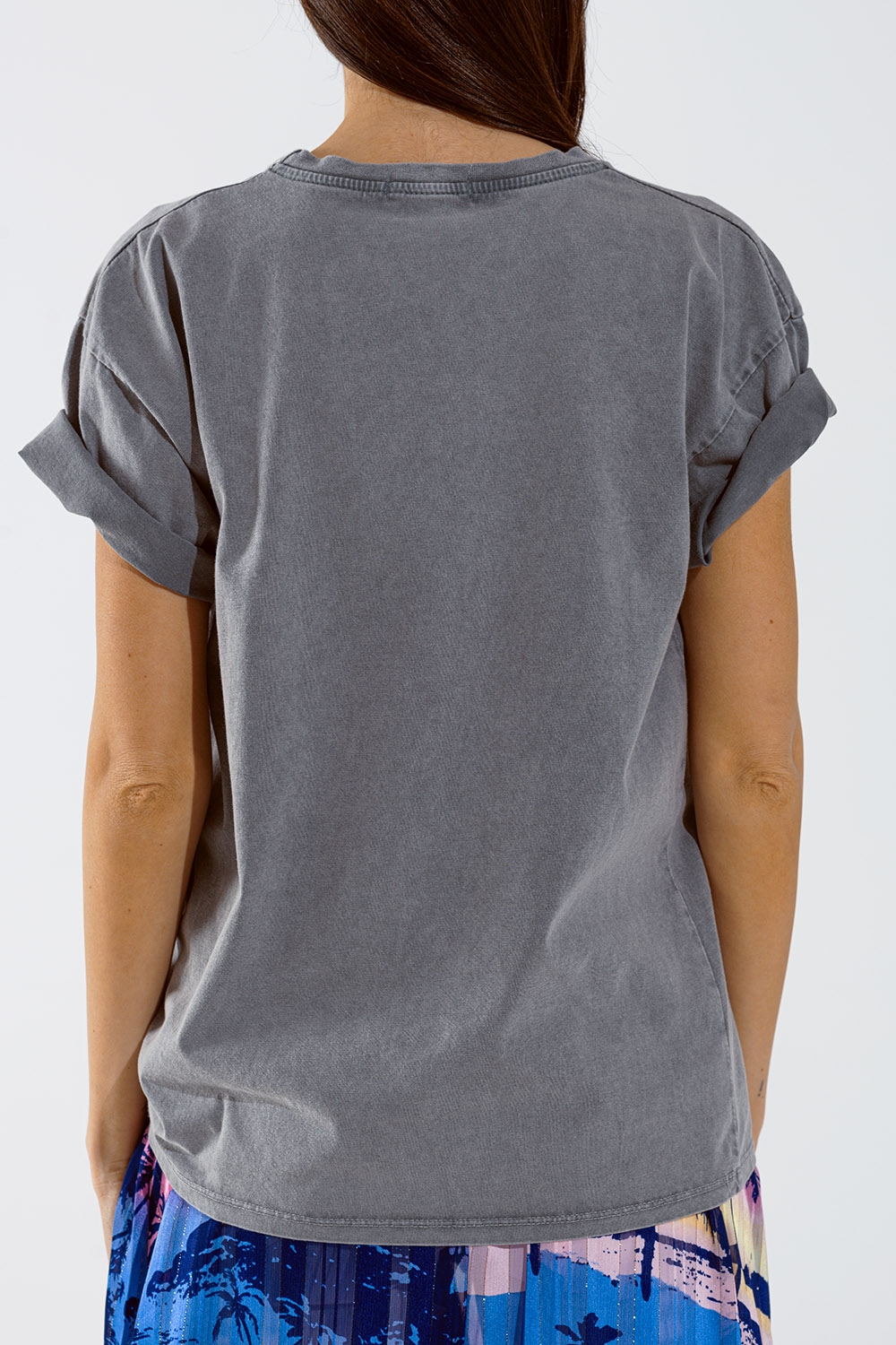 Camiseta Arizona con estampado digital de &aacute;guilas en gris