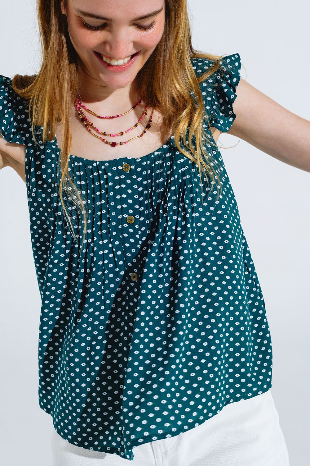 Collar 3 en 1 con piedras multicolor